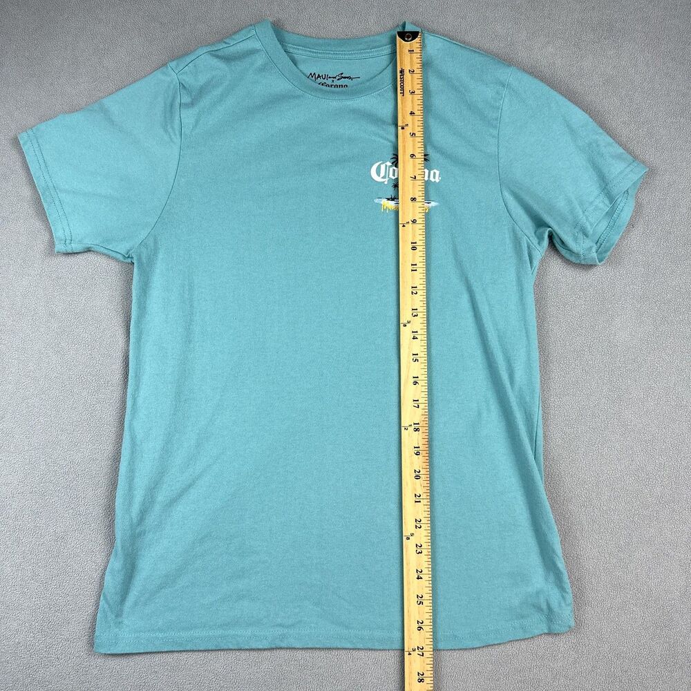 Corona Maui & Sons Corona Shirt Mens M Turquoise Blue SS Beach Tee Graphic - Picture 4 of 7